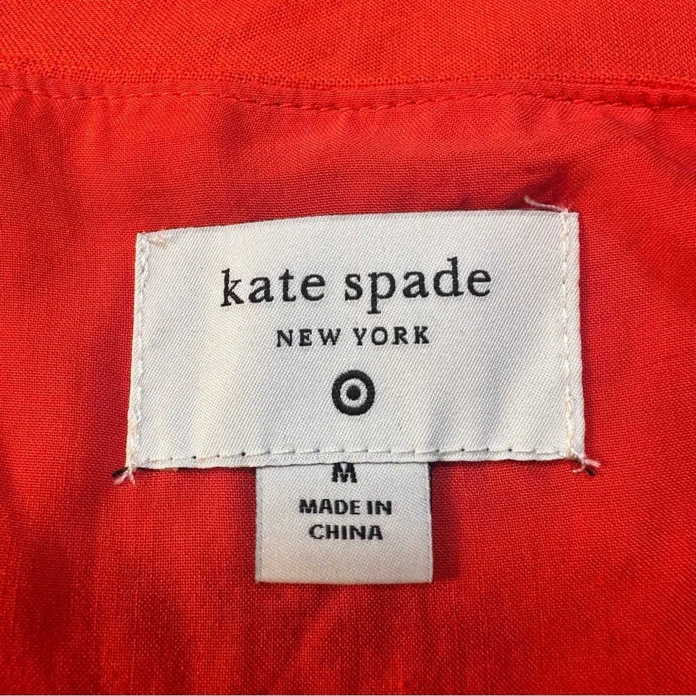 Kate Spade x Target Red Dress Sleeveless Scalloped Hem Mini Dress Size M‎ NWT